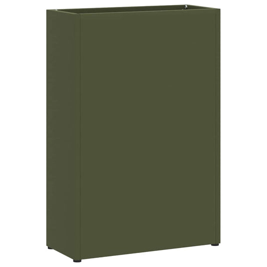 Vidaxl paraplu standaard olijfgroen 28 x 12 x 41 cm staal