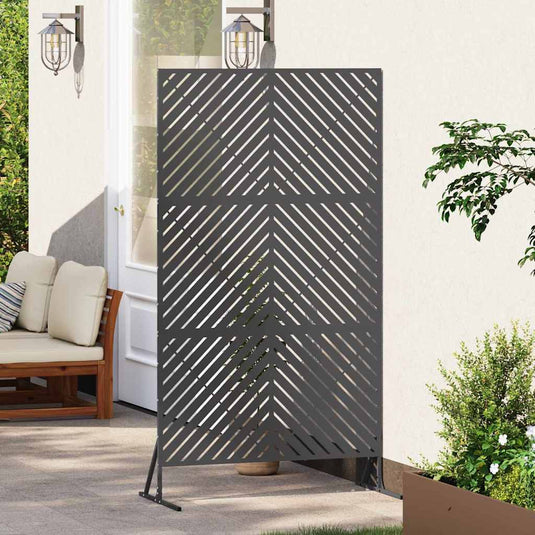 Vidaxl privacyscherm 100 x 50 x 180 cm staal zwart