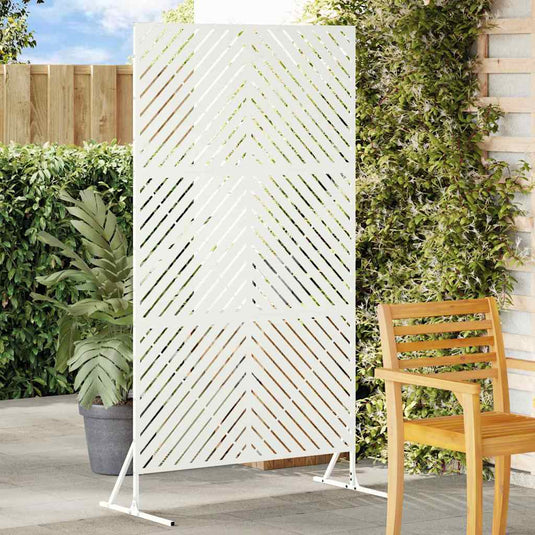 Vidaxl privacyscherm wit 100 x 50 x 180 cm staal