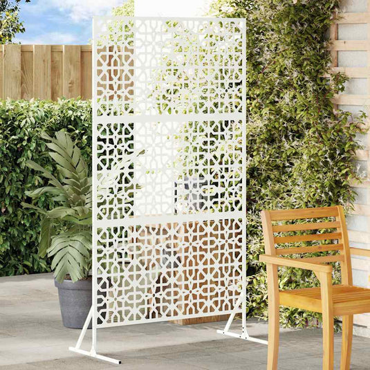 Vidaxl privacyscherm wit 100 x 50 x 180 cm staal