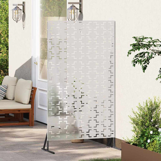 Vidaxl privacyscherm 100 x 50 x 180 cm roestvrij staal zilver