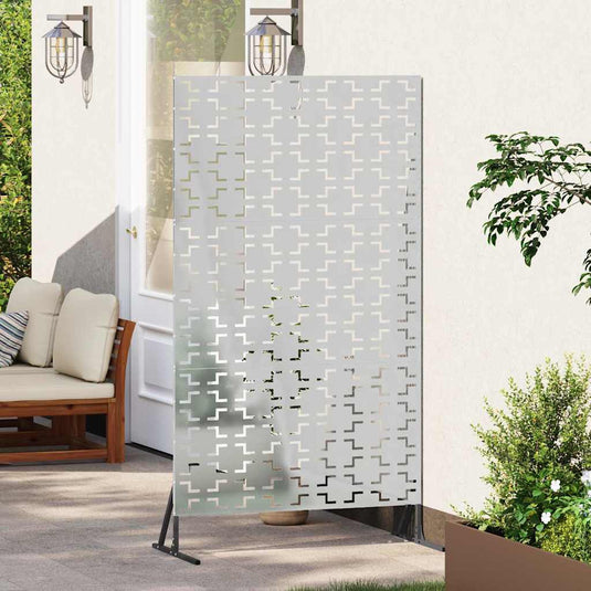 Vidaxl privacyscherm 100 x 50 x 180 cm gegalvaniseerd staal zilver