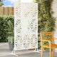 Vidaxl privacyscherm wit 100 x 50 x 180 cm staal