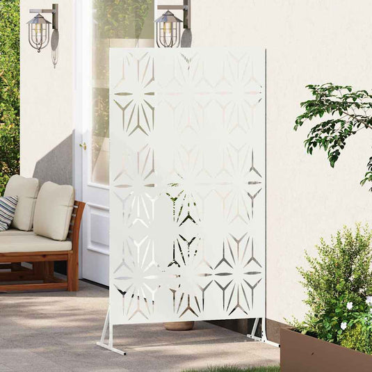 Vidaxl privacyscherm wit 100 x 50 x 180 cm staal