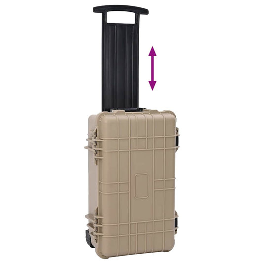 Vidaxl harde bagagekoffer zand 56 x 35 x 23 cm polypropyleen en abs