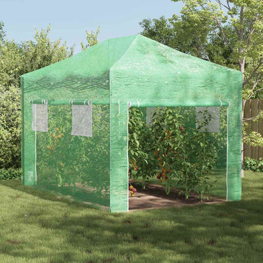 Vidaxl kas met pop-up frame met dak groen 280 x 410 x 315 cm ijzer