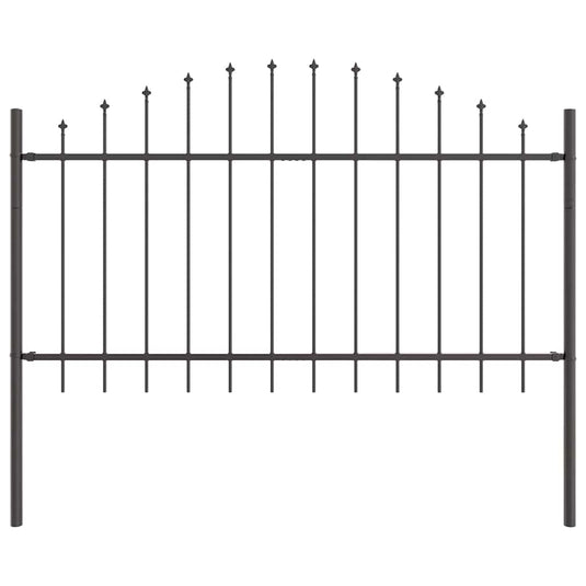 Vidaxl tuinhek grijs 170 x 140 cm gepoedercoat staal