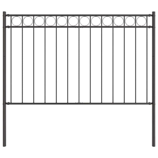 Vidaxl hecelement grijs 170 x 150 cm staal