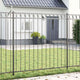 Vidaxl hecelement grijs 170 x 170 cm staal