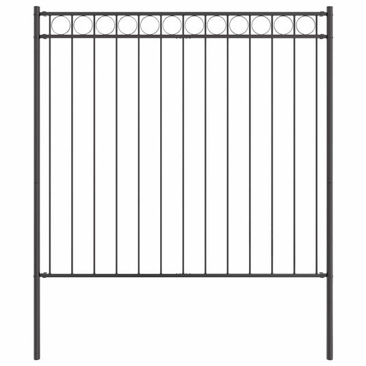 Vidaxl hecelement grijs 170 x 200 cm staal