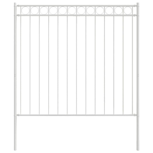 Vidaxl hecelement wit 170 x 170 cm staal