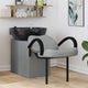 Vidaxl shampoo stoel lichtgrijs en zwart 63 x 141 x 92 cm stof