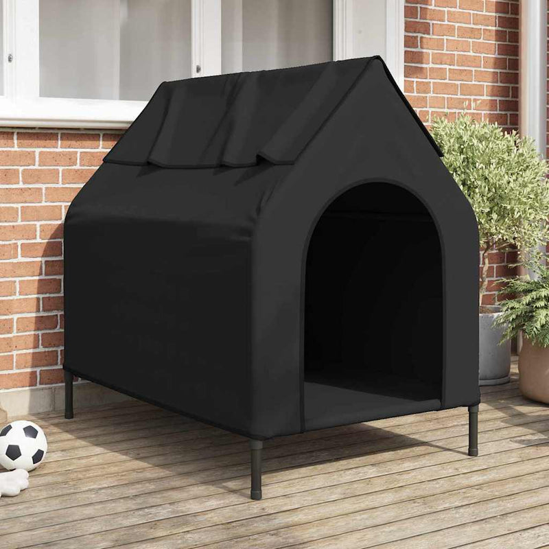 Load image into Gallery viewer, Vidaxl huis voor huisdieren zwart 110 x 75 x 90 cm staal
