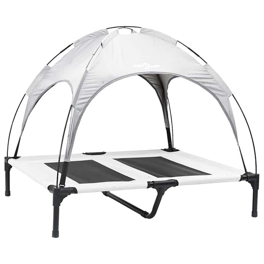 Vidaxl hondenbed zilvergrijs 92 x 77 x 82,5 cm staal