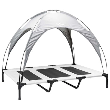 Vidaxl hondenbed zilvergrijs 122 x 93 x 106,5 cm staal