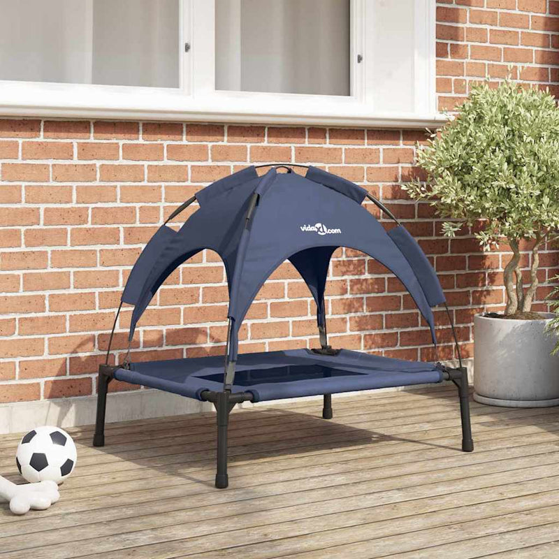Load image into Gallery viewer, Vidaxl hondenbed marineblauw 76 x 62 x 70,5 cm staal
