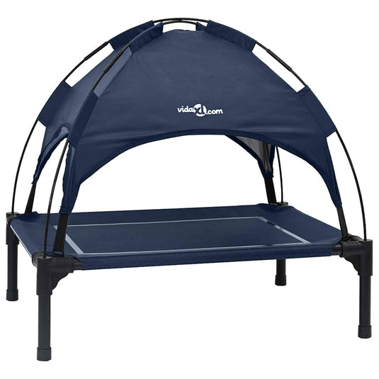 Vidaxl hondenbed marineblauw 63 x 49,5 x 60 cm staal