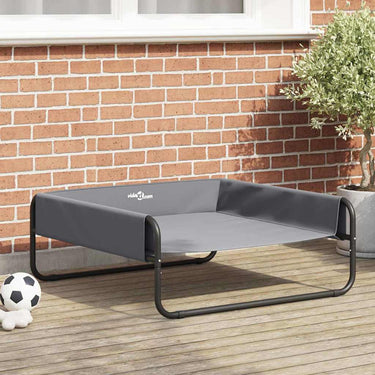 Vidaxl hondenbed lichtgrijs 85 x 85 x 33 cm staal
