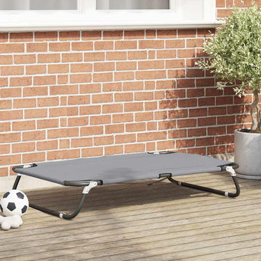 Vidaxl hondenbed lichtgrijs 90 x 55 x 18 cm staal