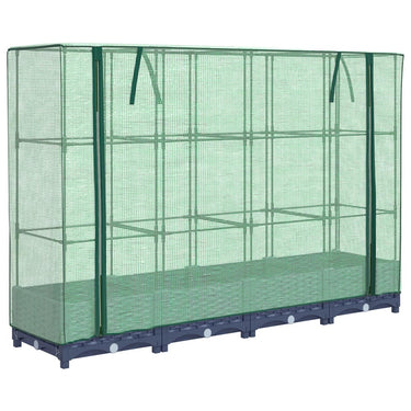 Vidaxl verhoogde plantenbak met kashoes rotanlook 160x40x123 cm