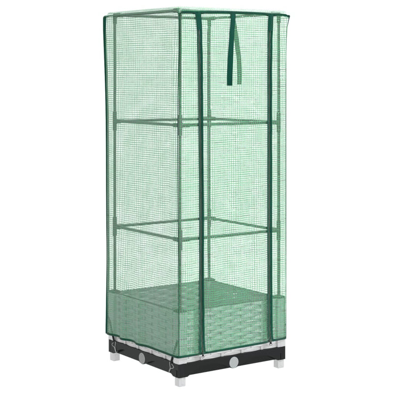 Load image into Gallery viewer, Vidaxl plantenbak verhoogd met kashoes 40x40x123 cm rattanlook
