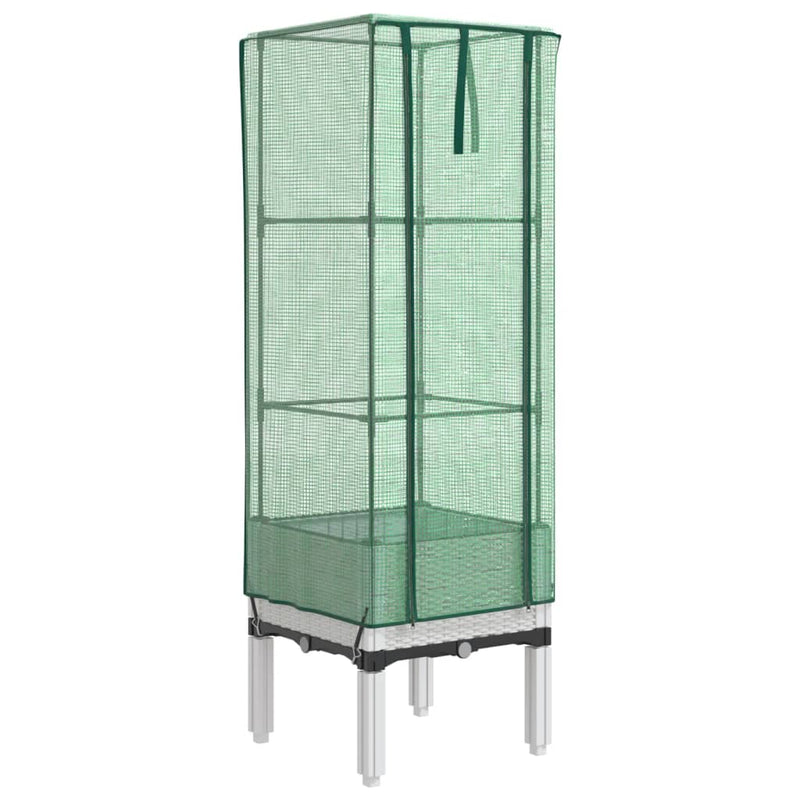 Load image into Gallery viewer, Vidaxl plantenbak verhoogd met kashoes 40x40x140 cm rattanlook
