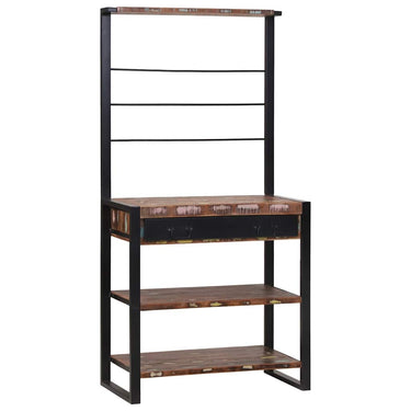 Vidaxl keukenrek multikleur en zwart 80 x 40 x 160 cm