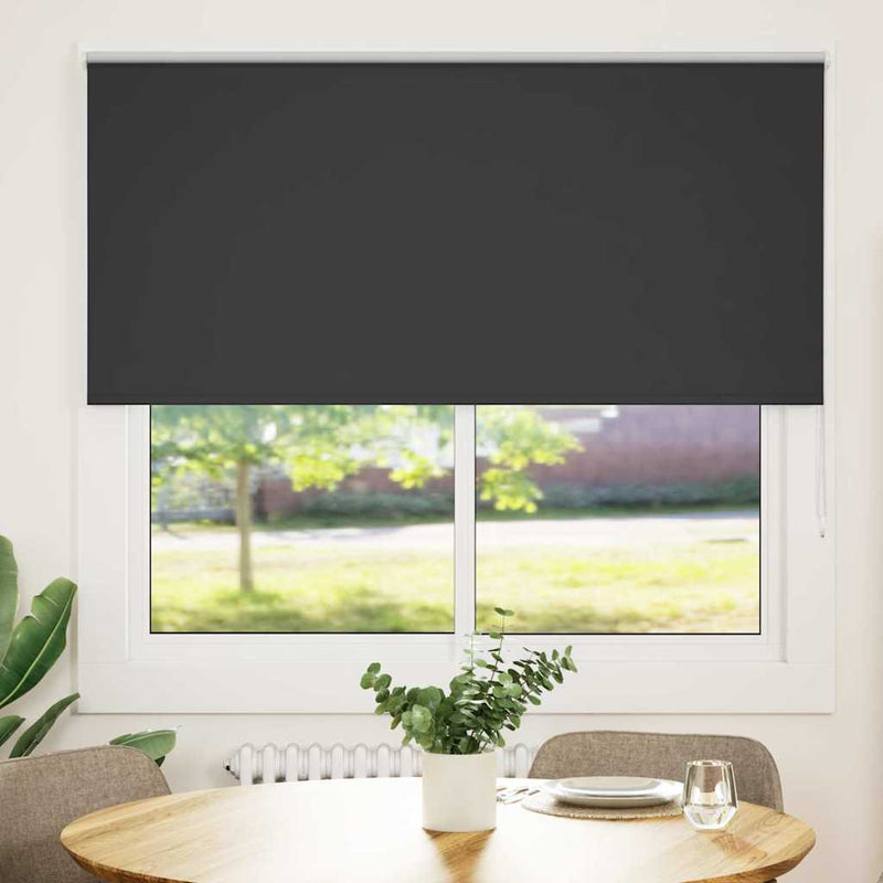 Load image into Gallery viewer, Vidaxl rolgordijn verduisterend 145x130 cm stofbreedte 141,6 cm zwart
