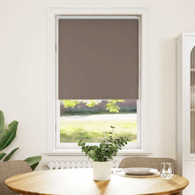 Load image into Gallery viewer, Vidaxl rolgordijn verduisterend koffie 85x130 cm stofbreedte 80,7 cm
