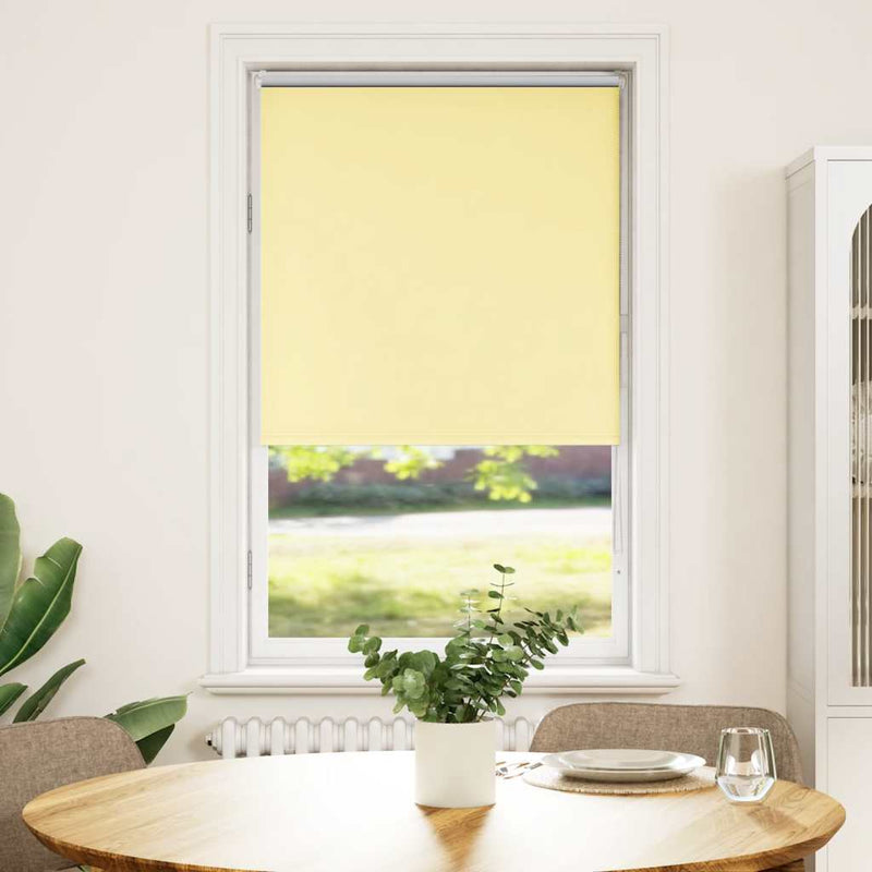 Load image into Gallery viewer, Vidaxl rolgordijn verduisterend 80x150 cm stofbreedte 75,7cm geel

