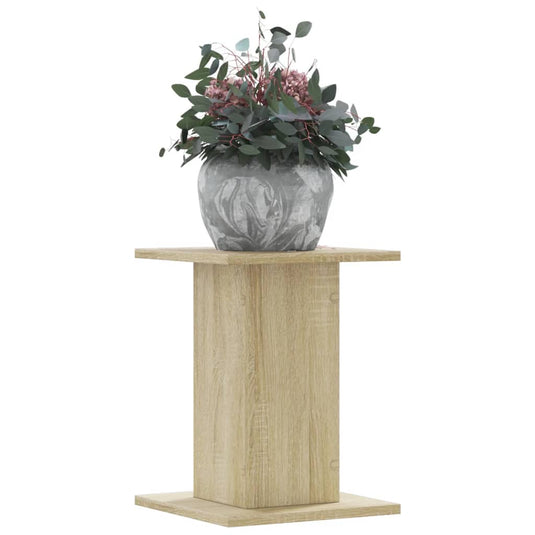 VidaXL Plantenstandaards 2 st 30x30x40 cm bewerkt hout sonoma eiken