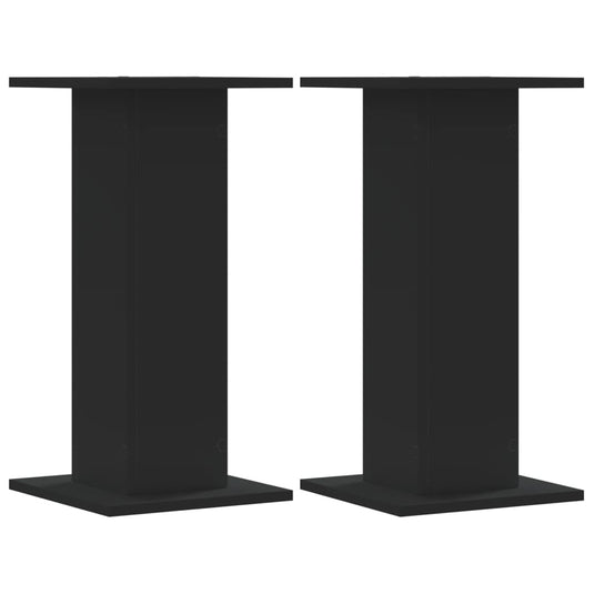 Vidaxl plantenstandaards 2 st 30x30x60 cm bewerkt hout zwart