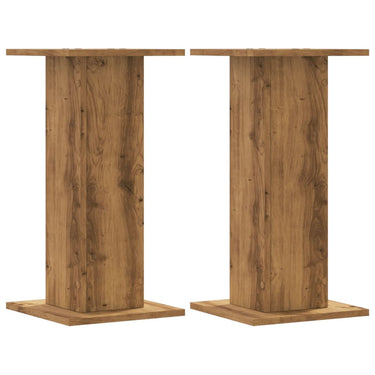 Vidaxl plantenstandaards 2 st 30x30x60 cm hout artisanaal eiken