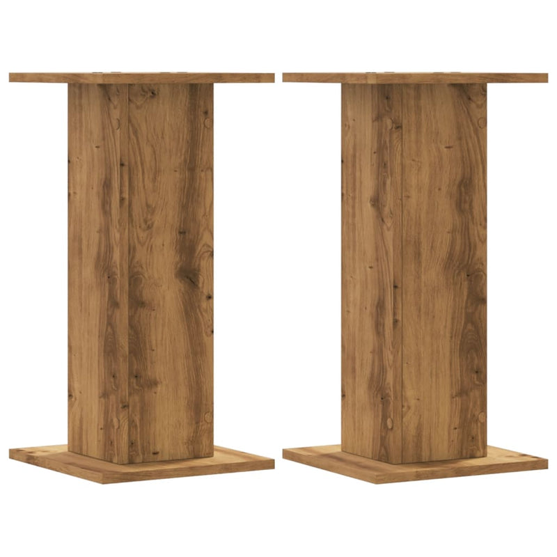 Load image into Gallery viewer, Vidaxl plantenstandaards 2 st 30x30x60 cm hout artisanaal eiken
