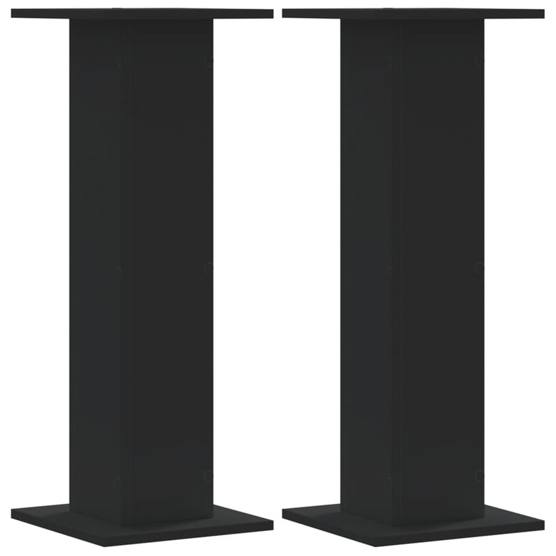 Load image into Gallery viewer, Vidaxl plantenstandaards 2 st 30x30x80 cm bewerkt hout zwart
