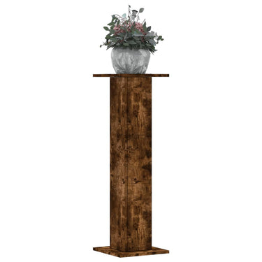 Vidaxl plantenstandaards 2 st 30x30x95 cm bewerkt hout gerookt eiken