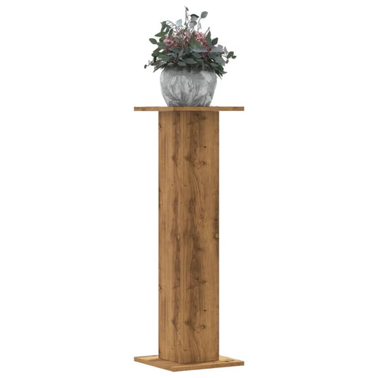 Vidaxl plantenstandaards 2 st 30x30x95 cm hout artisanaal eiken