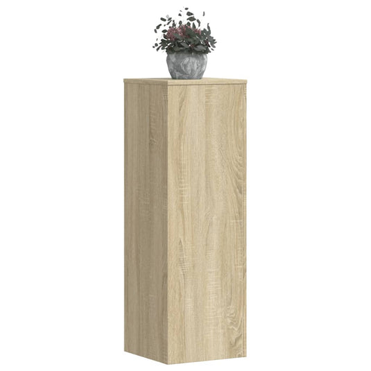 VidaXL Plantenstandaards 2 st 33x33x100 cm bewerkt hout sonoma eiken
