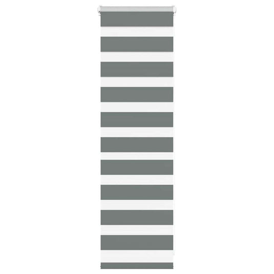 Vidaxl zebra rolgordijn 45x100 cm stofbreedte 40,9 cm donkergrijs