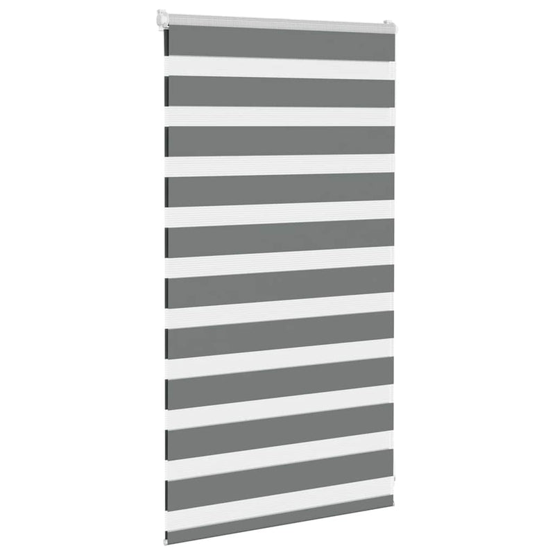Load image into Gallery viewer, Vidaxl zebra rolgordijn 70x100 cm stofbreedte 65,9 cm donkergrijs
