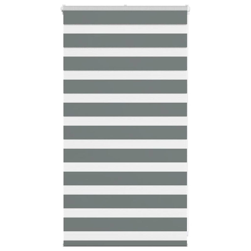 Load image into Gallery viewer, Vidaxl zebra rolgordijn 85x100 cm stofbreedte 80,9 cm donkergrijs
