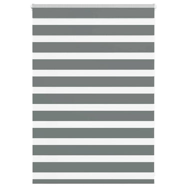 Vidaxl zebra rolgordijn 100x100 cm stofbreedte 95,9 cm donkergrijs