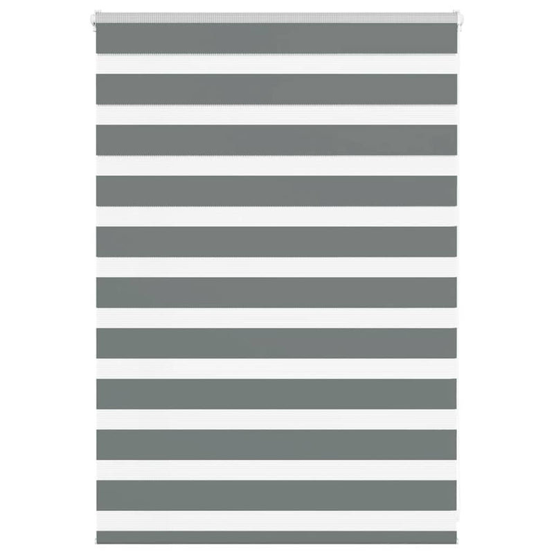 Load image into Gallery viewer, Vidaxl zebra rolgordijn 100x100 cm stofbreedte 95,9 cm donkergrijs
