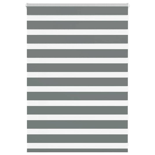 Vidaxl zebra rolgordijn 100x100 cm stofbreedte 95,9 cm donkergrijs