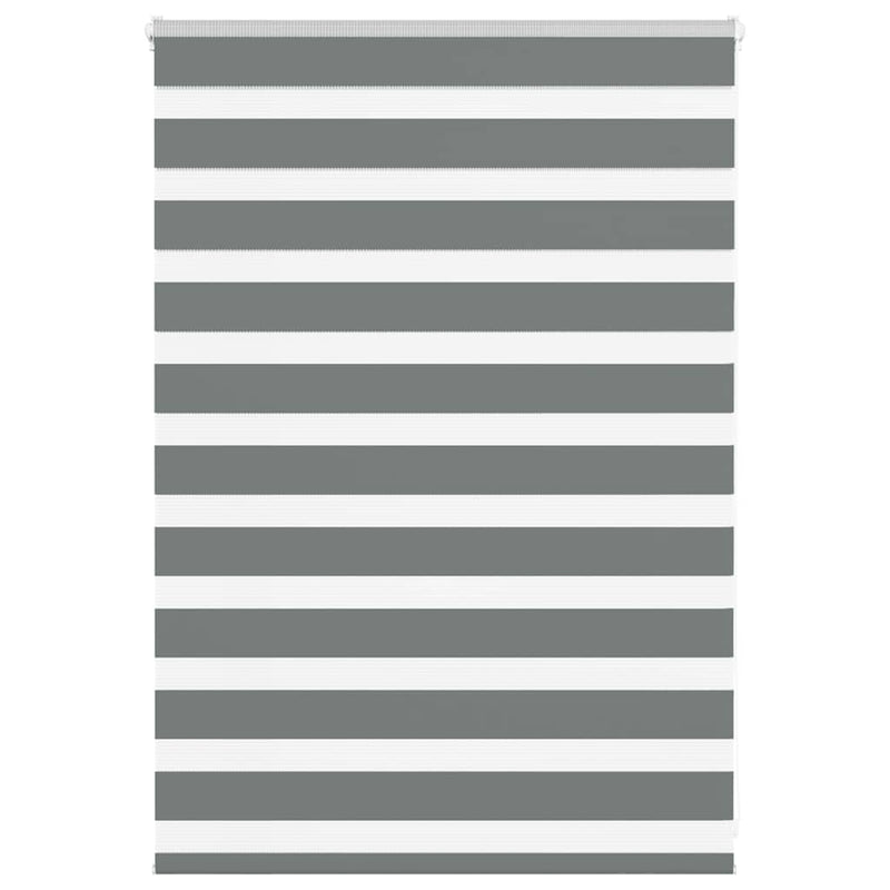 Load image into Gallery viewer, Vidaxl zebra rolgordijn 115x100 cm stofbreedte 110,9 cm donkergrijs

