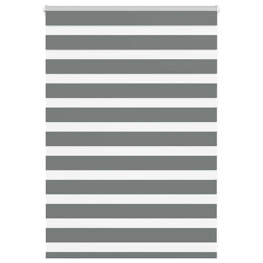 Vidaxl zebra rolgordijn 115x100 cm stofbreedte 110,9 cm donkergrijs