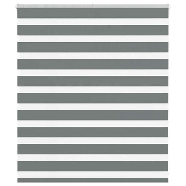 Vidaxl zebra rolgordijn 120x100 cm stofbreedte 115,9 cm donkergrijs