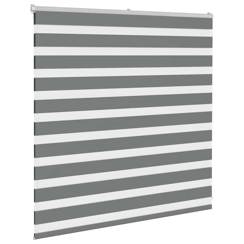 Load image into Gallery viewer, Vidaxl zebra rolgordijn 140x100 cm stofbreedte 135,9 cm donkergrijs
