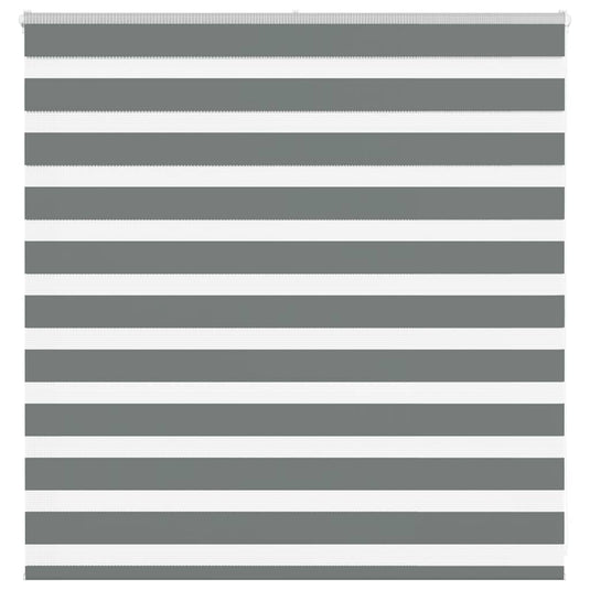 Vidaxl zebra rolgordijn 145x100 cm stofbreedte 140,9 cm donkergrijs
