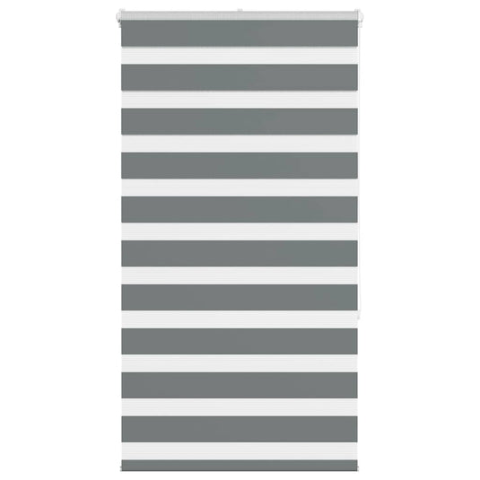 Vidaxl zebra rolgordijn 75x150 cm stofbreedte 70,9 cm donkergrijs